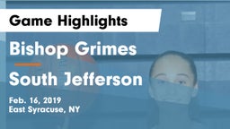 Bishop Grimes  vs South Jefferson  Game Highlights - Feb. 16, 2019