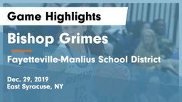 Bishop Grimes  vs Fayetteville-Manlius School District  Game Highlights - Dec. 29, 2019