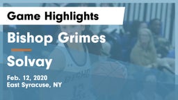 Bishop Grimes  vs Solvay  Game Highlights - Feb. 12, 2020