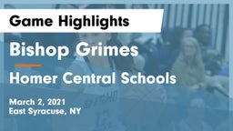 Bishop Grimes  vs Homer Central Schools Game Highlights - March 2, 2021