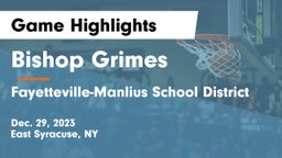 Bishop Grimes  vs Fayetteville-Manlius School District  Game Highlights - Dec. 29, 2023