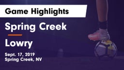 Spring Creek  vs Lowry  Game Highlights - Sept. 17, 2019