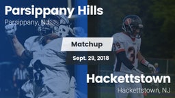 Matchup: Parsippany Hills vs. Hackettstown  2018