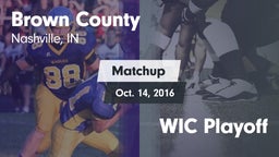Matchup: Brown County High vs. WIC Playoff 2016