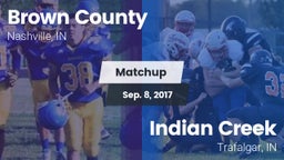 Matchup: Brown County High vs. Indian Creek  2017
