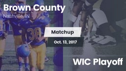 Matchup: Brown County High vs. WIC Playoff 2017