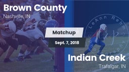Matchup: Brown County High vs. Indian Creek  2018
