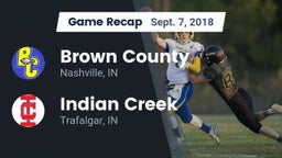 Recap: Brown County  vs. Indian Creek  2018