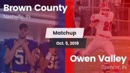 Matchup: Brown County High vs. Owen Valley  2018