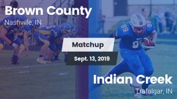 Matchup: Brown County High vs. Indian Creek  2019