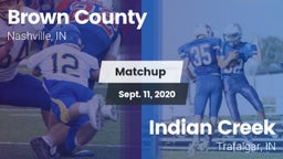 Matchup: Brown County High vs. Indian Creek  2020