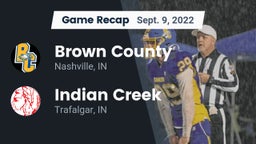 Recap: Brown County  vs. Indian Creek  2022