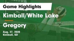 Kimball/White Lake  vs Gregory  Game Highlights - Aug. 27, 2020