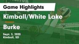 Kimball/White Lake  vs Burke  Game Highlights - Sept. 3, 2020