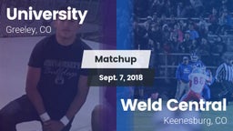 Matchup: University High vs. Weld Central  2018