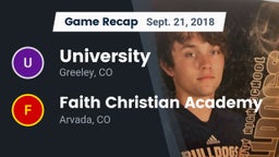 Recap: University  vs. Faith Christian Academy 2018