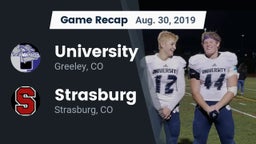 Recap: University  vs. Strasburg  2019