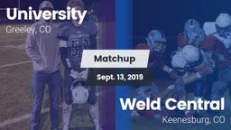 Matchup: University High vs. Weld Central  2019