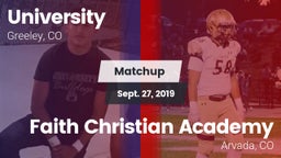 Matchup: University High vs. Faith Christian Academy 2019