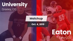 Matchup: University High vs. Eaton  2019
