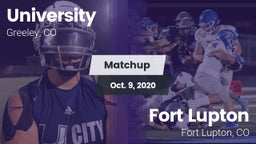 Matchup: University High vs. Fort Lupton  2020