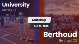 Matchup: University High vs. Berthoud  2020