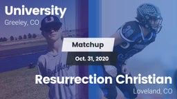 Matchup: University High vs. Resurrection Christian  2020
