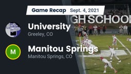 Recap: University  vs. Manitou Springs  2021