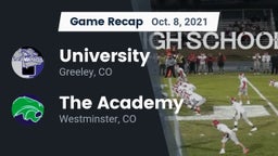 Recap: University  vs. The Academy 2021