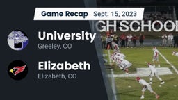 Recap: University  vs. Elizabeth  2023