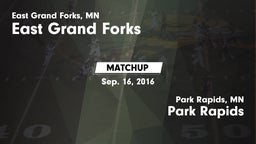 Matchup: East Grand Forks vs. Park Rapids  2016