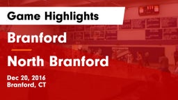 Branford  vs North Branford  Game Highlights - Dec 20, 2016