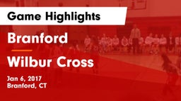 Branford  vs Wilbur Cross  Game Highlights - Jan 6, 2017