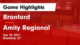 Branford  vs Amity Regional  Game Highlights - Jan 18, 2017