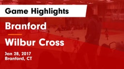 Branford  vs Wilbur Cross  Game Highlights - Jan 28, 2017