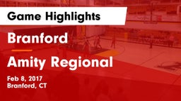 Branford  vs Amity Regional  Game Highlights - Feb 8, 2017