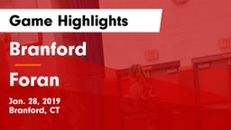 Branford  vs Foran  Game Highlights - Jan. 28, 2019
