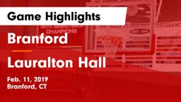 Branford  vs Lauralton Hall  Game Highlights - Feb. 11, 2019