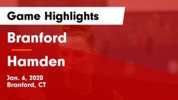 Branford  vs Hamden  Game Highlights - Jan. 6, 2020