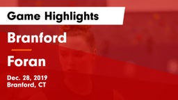 Branford  vs Foran  Game Highlights - Dec. 28, 2019