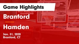 Branford  vs Hamden  Game Highlights - Jan. 31, 2020