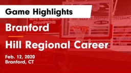 Branford  vs Hill Regional Career Game Highlights - Feb. 12, 2020