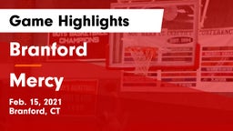 Branford  vs Mercy  Game Highlights - Feb. 15, 2021