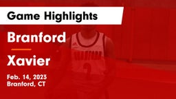 Branford  vs Xavier  Game Highlights - Feb. 14, 2023