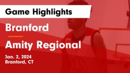 Branford  vs Amity Regional  Game Highlights - Jan. 2, 2024