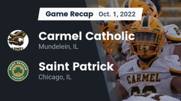 Recap: Carmel Catholic  vs. Saint Patrick  2022