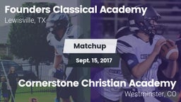 Matchup: Founders Classical A vs. Cornerstone Christian Academy 2017