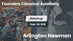 Matchup: Founders Classical A vs. Arlington Newman 2018