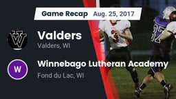 Recap: Valders  vs. Winnebago Lutheran Academy  2017