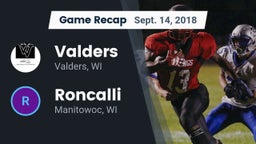 Recap: Valders  vs. Roncalli  2018